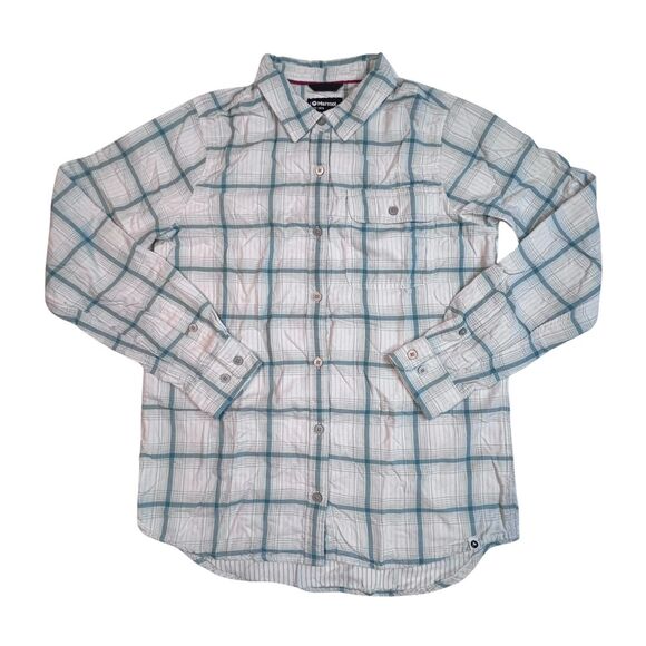 Marmot Button Down Shirt Womens Medium Country Western Preppy Teacher Basic Top - Picture 1 of 10